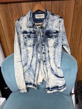 Rundholz Light Blue Acid-Wash Jean Jacket